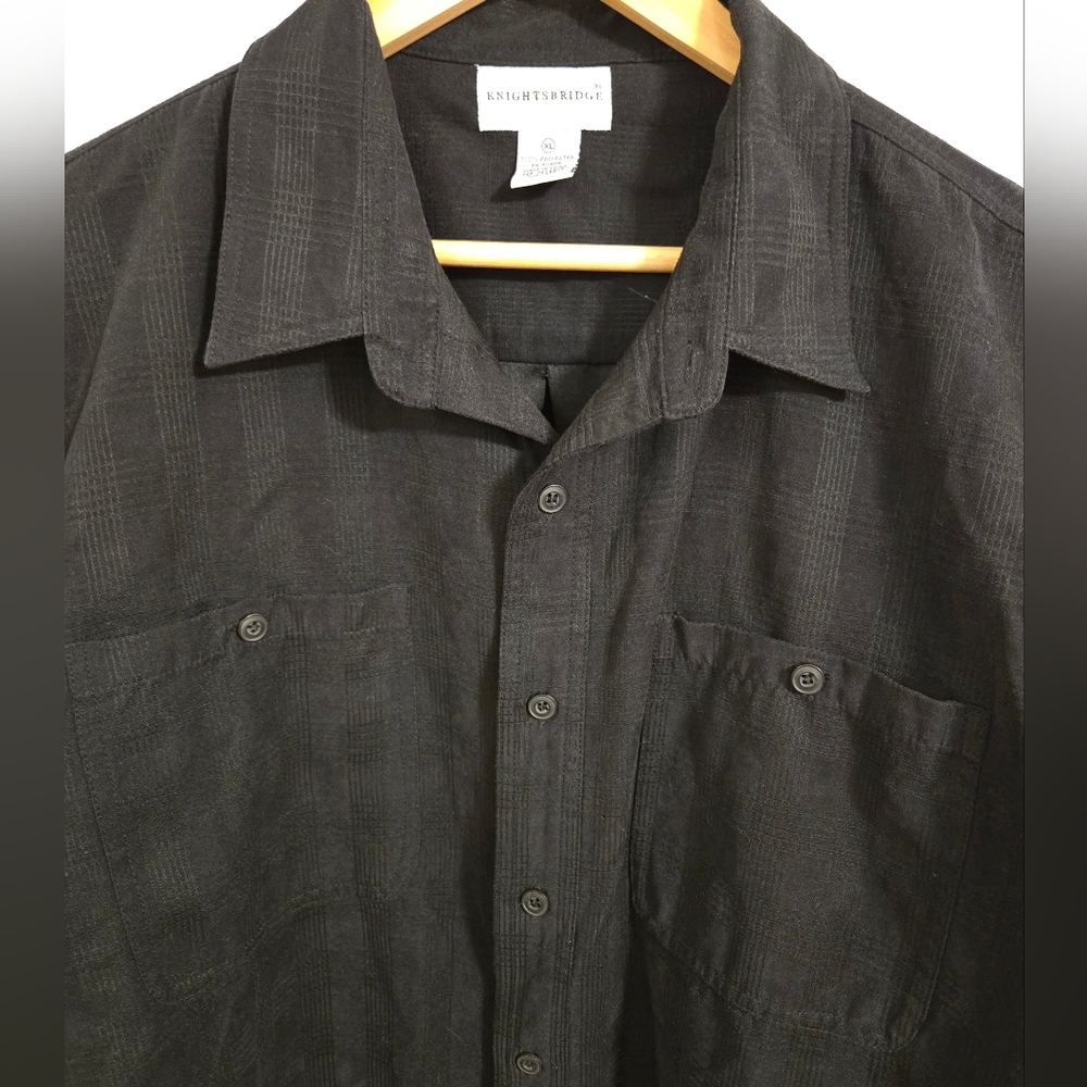 Knightsbridge Men's Black Button-Up Shirt Size XL - Picture 4 of 7